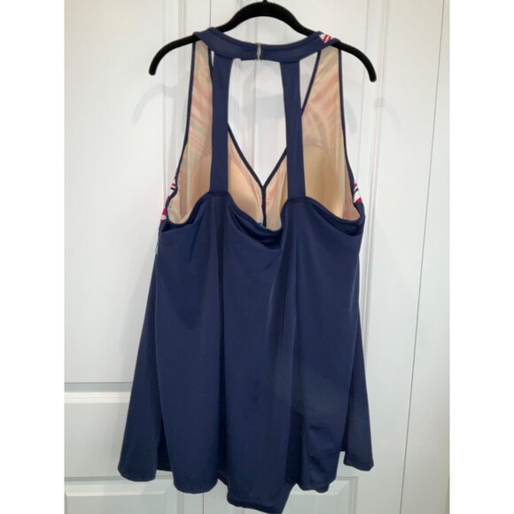 Swim 365 Plus size Swimsuit Women's size 30W Red White Blue One-piece - Picture 2 of 5